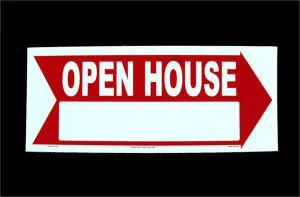 "Open House" - Corrugated Plastic Signs (5/Pack)