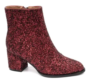 Razzle Dazzle Booties Burgundy Glitter