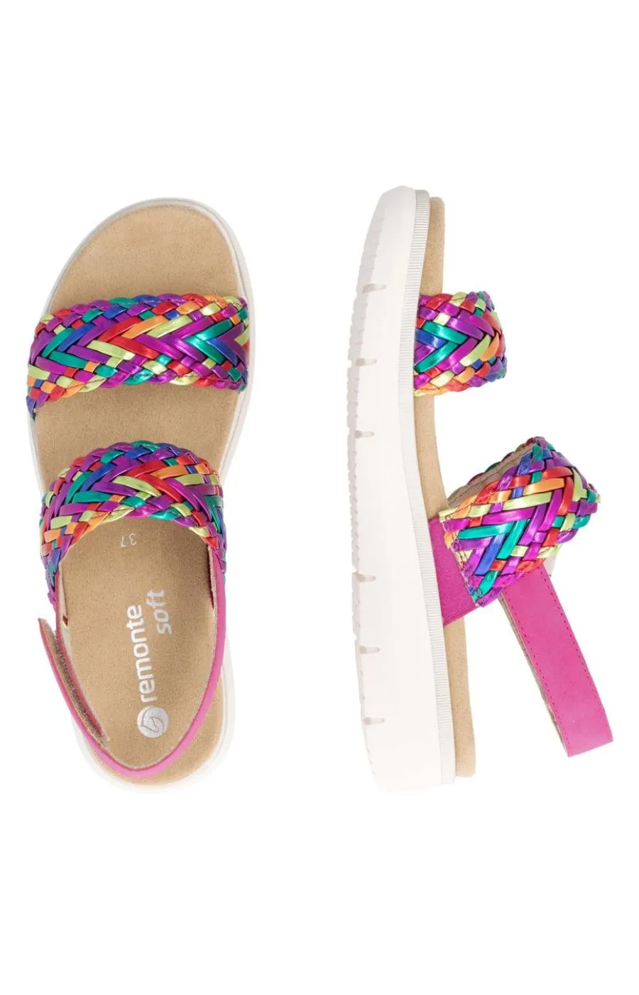 Remonte Woven Strap Sandal in Multi