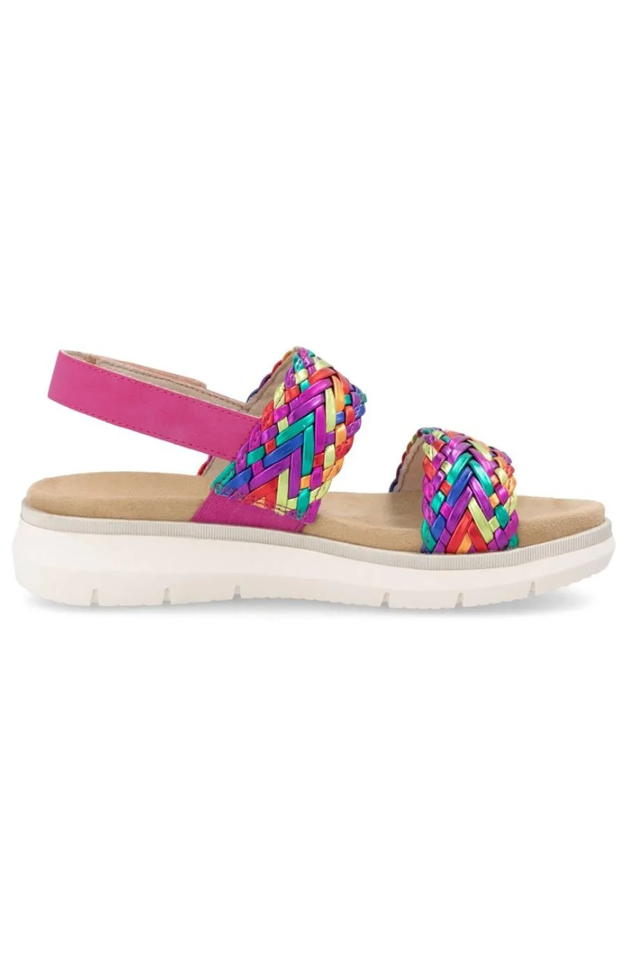 Remonte Woven Strap Sandal in Multi