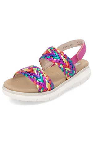 Remonte Woven Strap Sandal in Multi