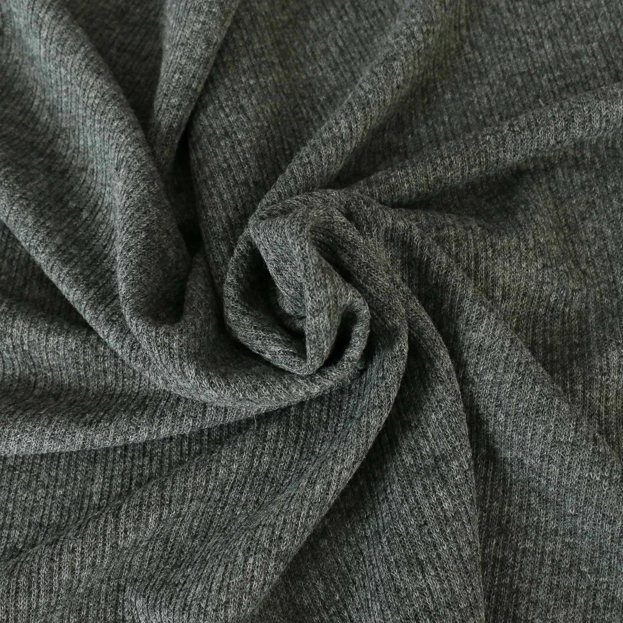 Rib Jersey Fabric - Grey