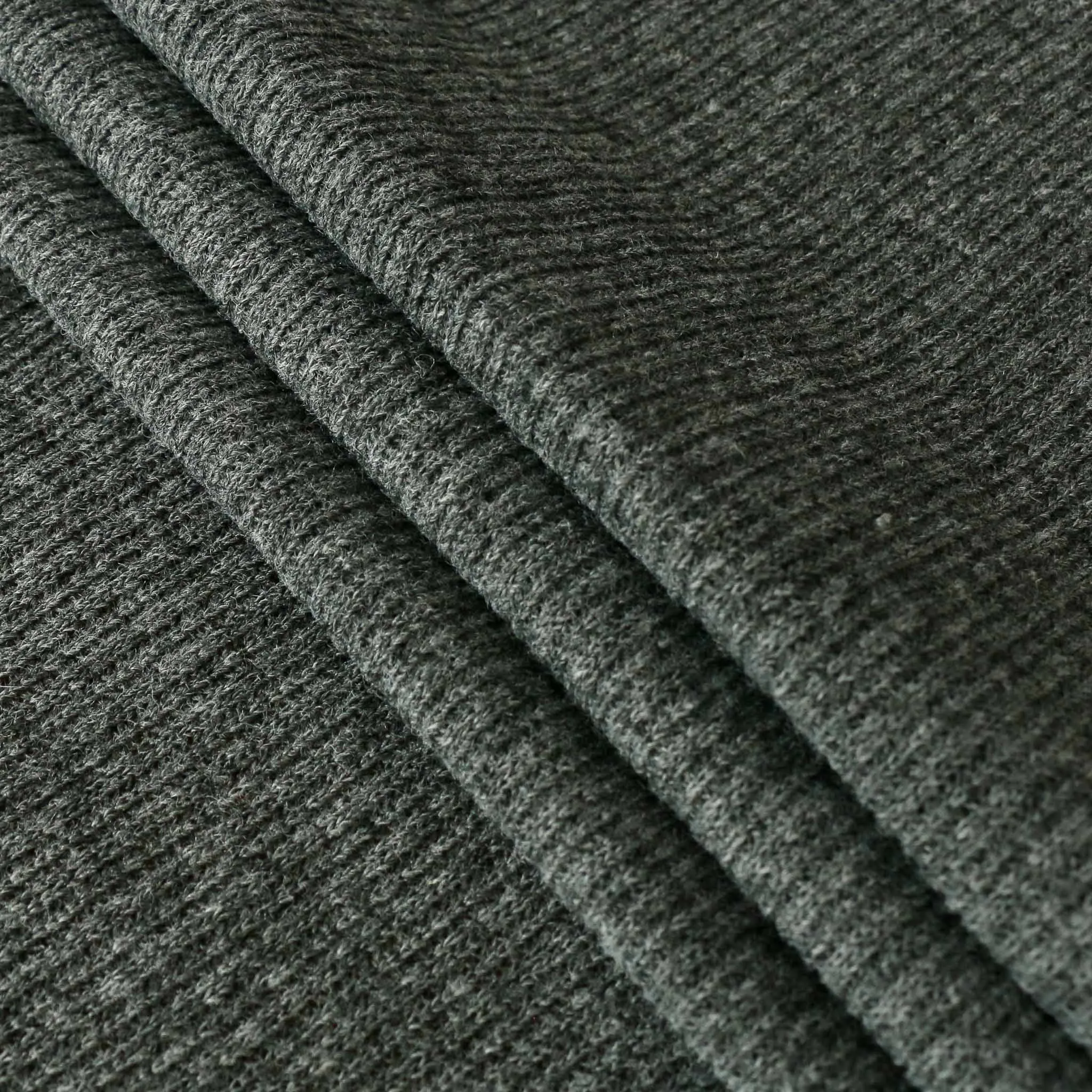Rib Jersey Fabric - Grey