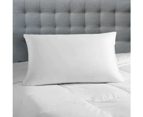 Royal Comfort Luxury Bamboo Blend Gusset Pillow Single Pack 4cm Gusset Support 50 x 75cm White