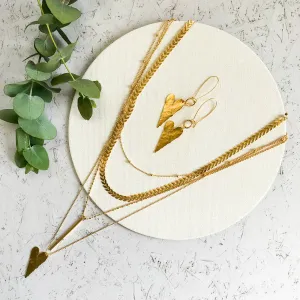 Samantha - Boho multi-layer heart necklace & earrings