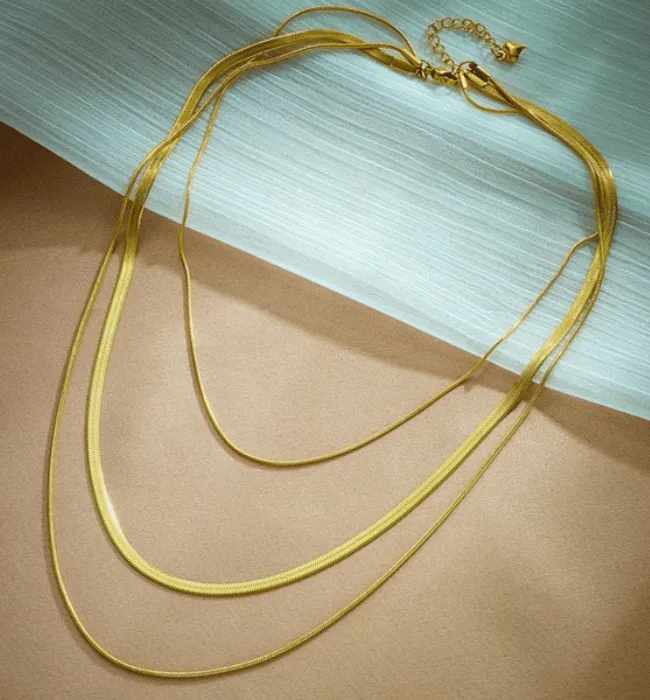 Sami 18K Gold Non-Tarnish Stainless Steel Necklace