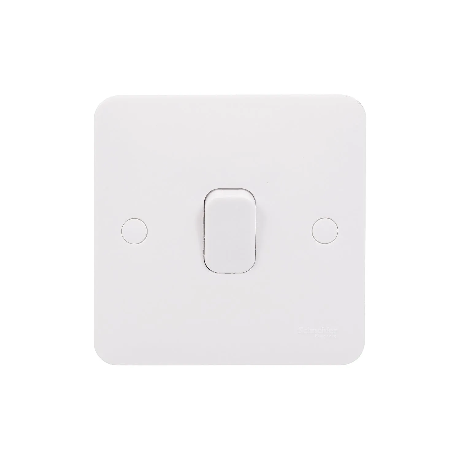 Schneider Electric GGBL1011S Lisse White Moulded 10AX 1G 1-Way Plate Switch (Display Packaged)
