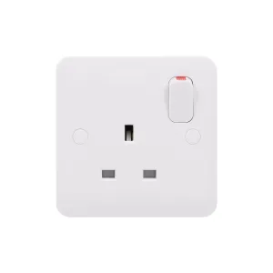 Schneider Electric GGBL3010S Lisse White Moulded 13A SP 1G Switched Socket (Display Packaged)