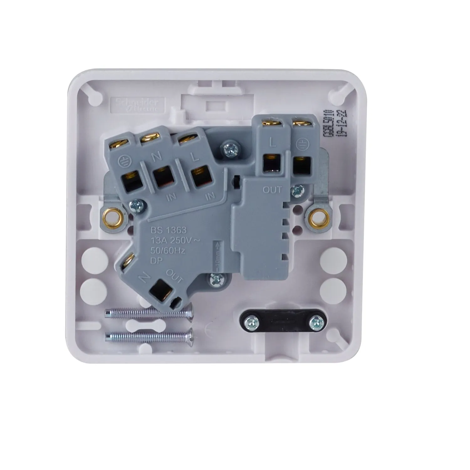 Schneider Electric GGBL5010 Lisse White Moulded 13A DP Switched Fused Connection Unit