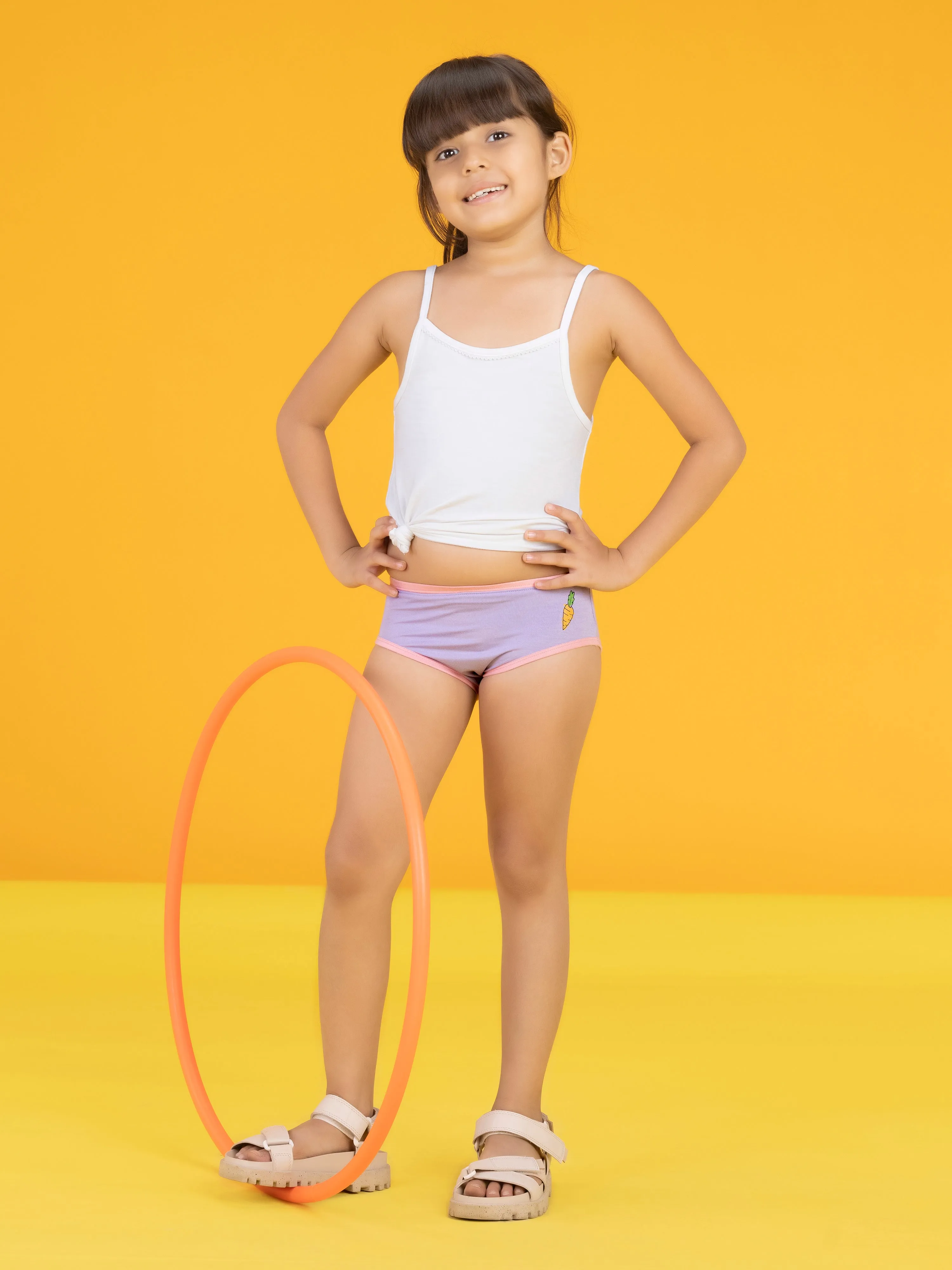Scribbles Girls Hipsters Lilac Tencel Modal - Carrot