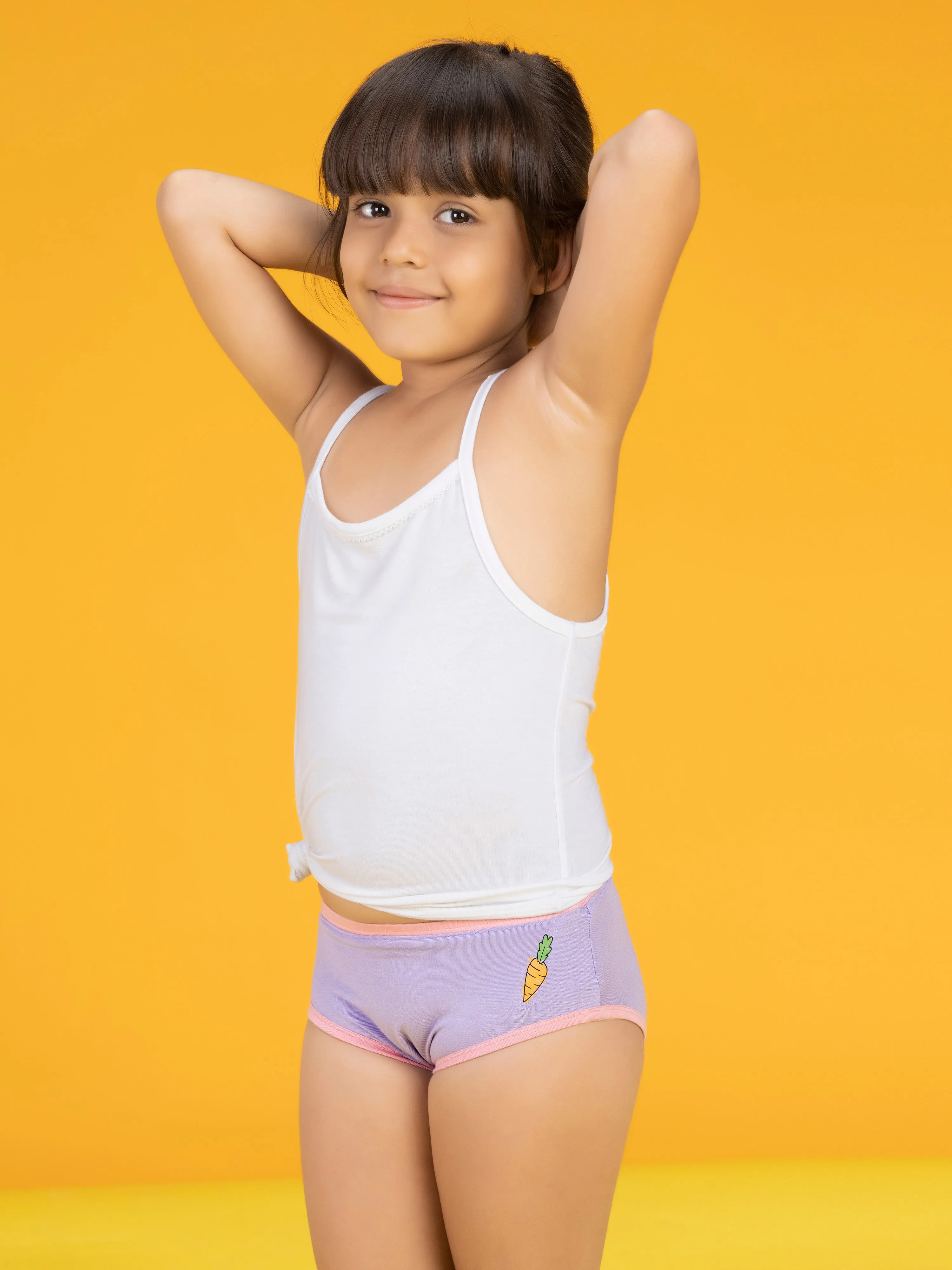 Scribbles Girls Hipsters Lilac Tencel Modal - Carrot