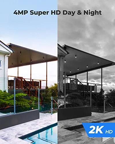 Security Camera Wireless Outdoor, Solar Powered WiFi System, Pan Tilt, 2K Night Vision, 2-Way Talk, Works with Alexa/ Google Assistant/ Cloud for Video Surveillance, REOLINK Argus PT w/ Solar Panel