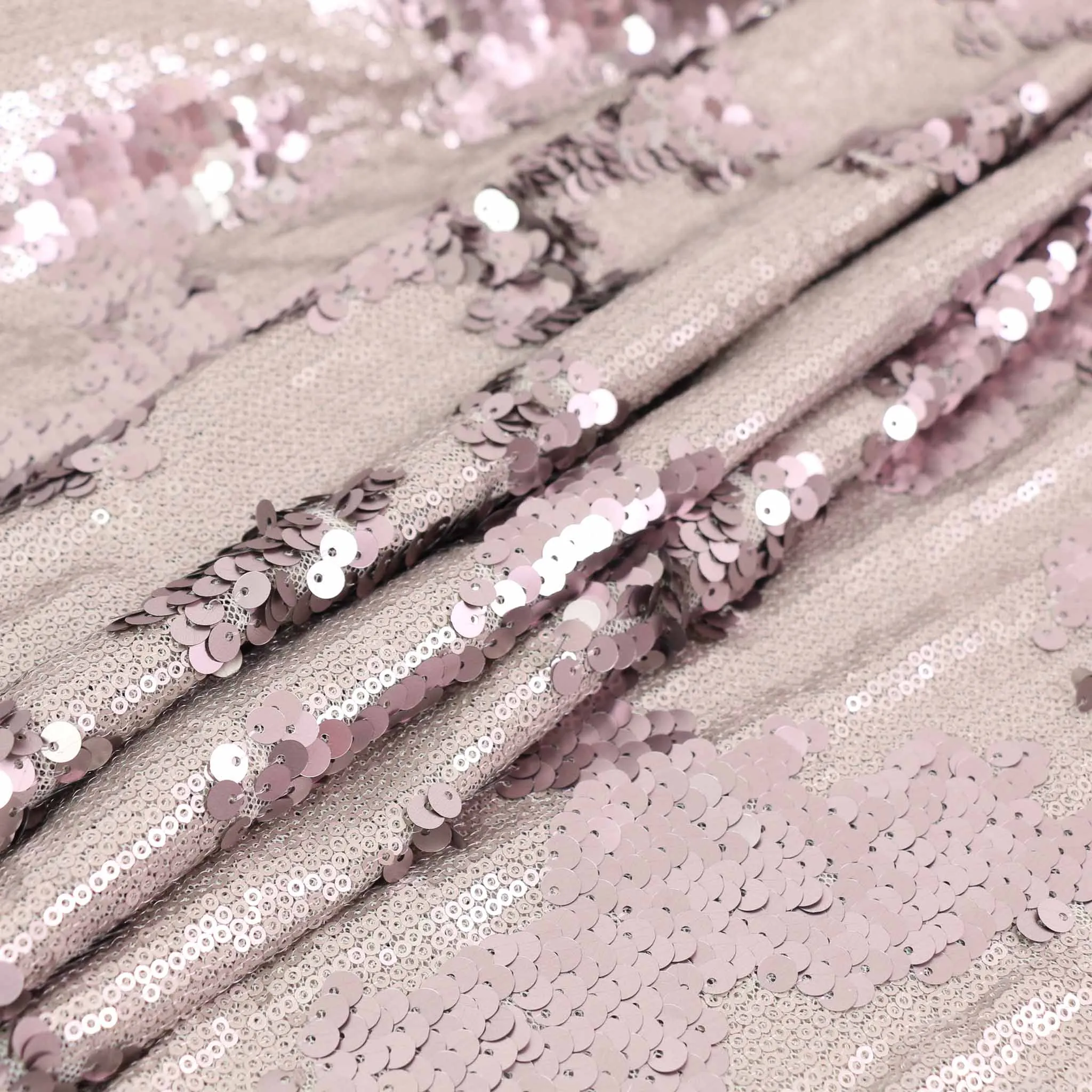 Sequin Fabric - Black, Mauve