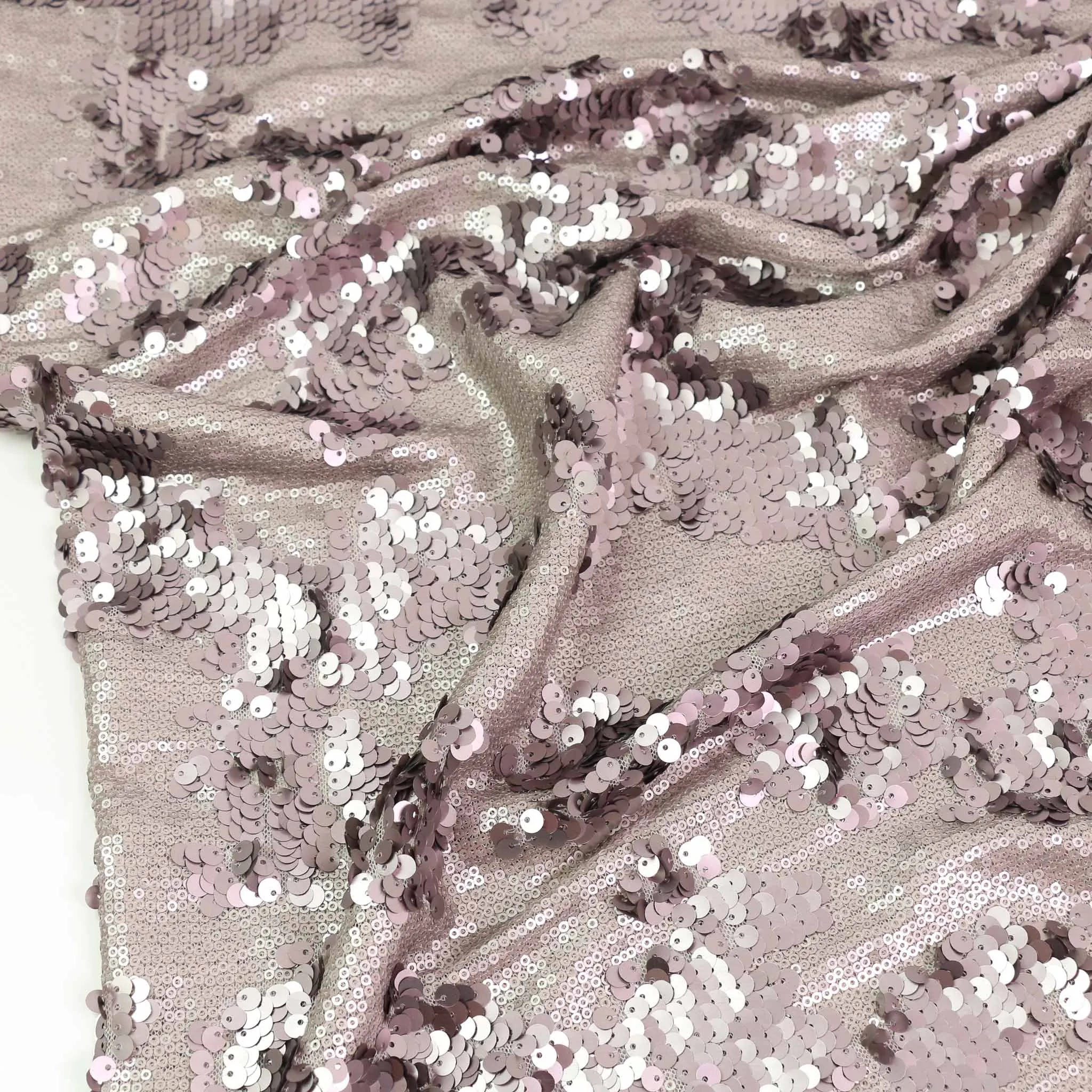Sequin Fabric - Black, Mauve
