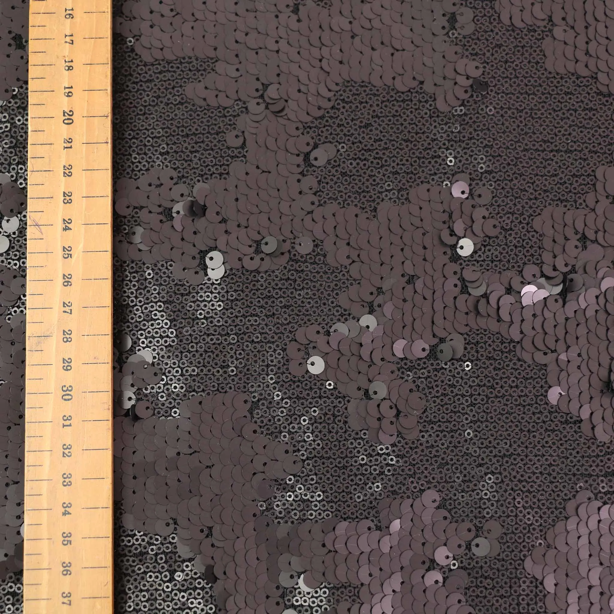 Sequin Fabric - Black, Mauve