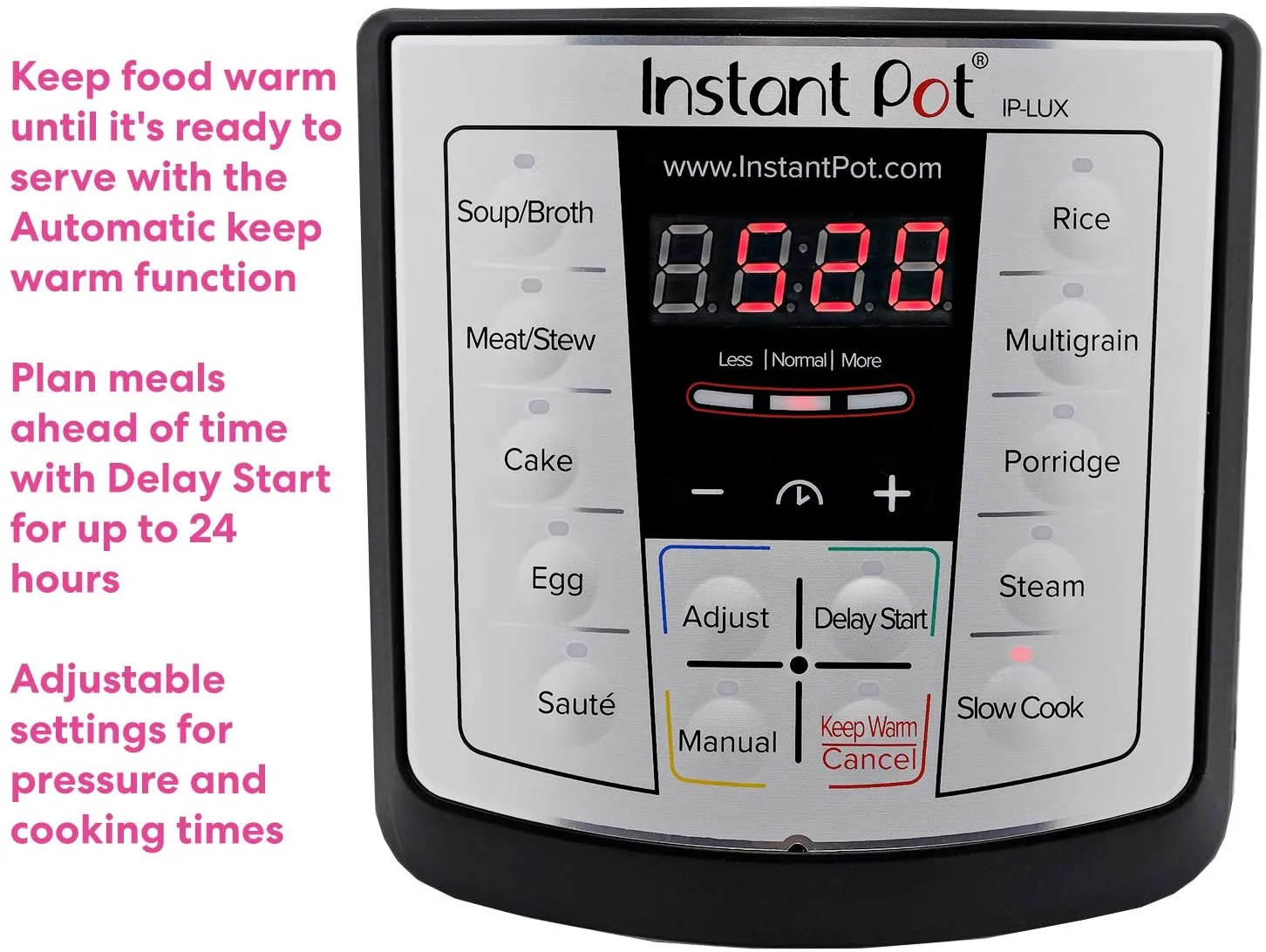 Shows light use, includes box, Manual & 14 Day Guarantee! Instant Pot® Lux 6-in-1 Multi-Use Programmable Pressure Cooker, 6 Quart | STAINLESS STEEL!