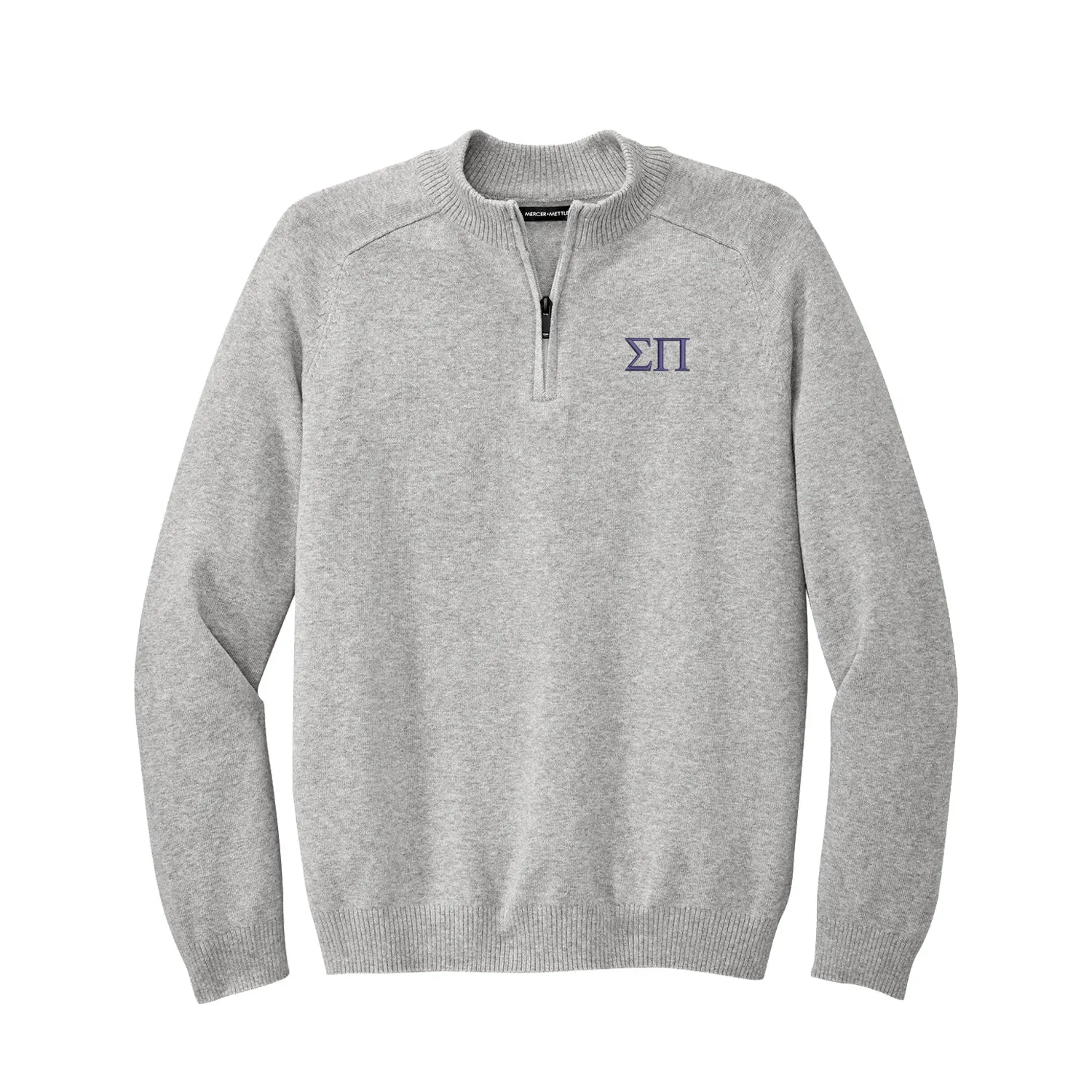 Sigma Pi 1/4-Zip Monogrammed Sweater