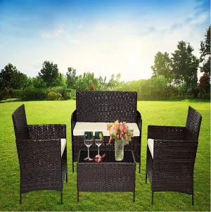 SLIM 4PC Rattan Furniture (Brown)