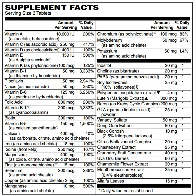 Smart Herbs, Active Woman's Multi, 90 tabs