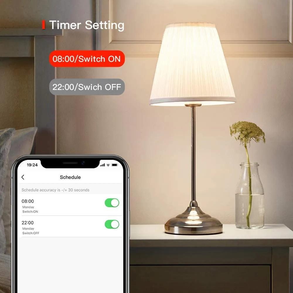 Smart LED Bulb E26,T TECKIN, WiFi Brightness Control,Dimmable MulticoloUr Light, Working with Alexa, Google Home (No Hub Required) (2 pcs) Retails $50 