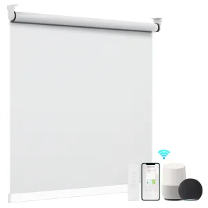Smart Motorized Blackout White Roller Shade Symple Stuff Blind Size: 35" W x 72" L