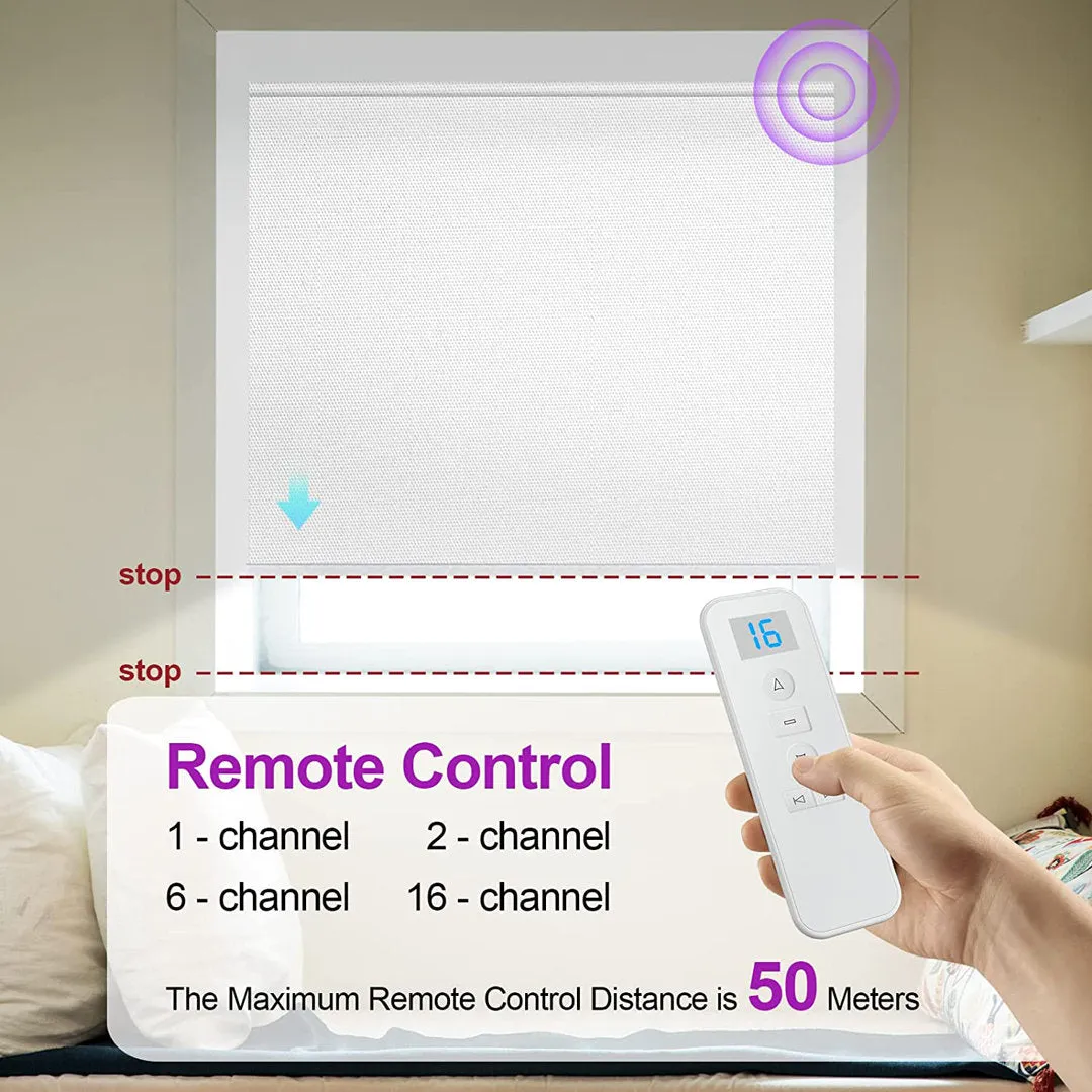 Smart Motorized Blackout White Roller Shade Symple Stuff Blind Size: 35" W x 72" L