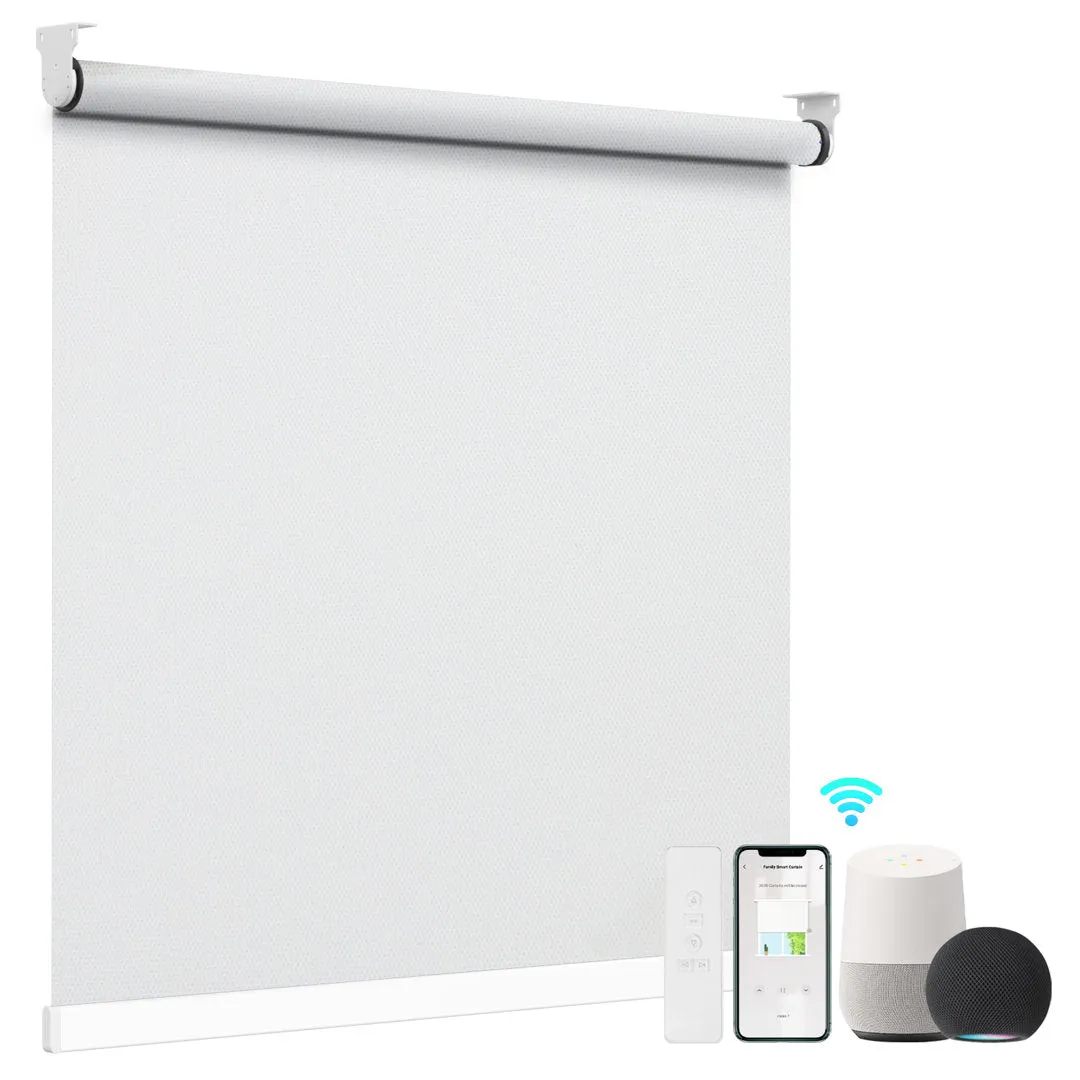 Smart Motorized Blackout White Roller Shade Symple Stuff Blind Size: 35" W x 72" L