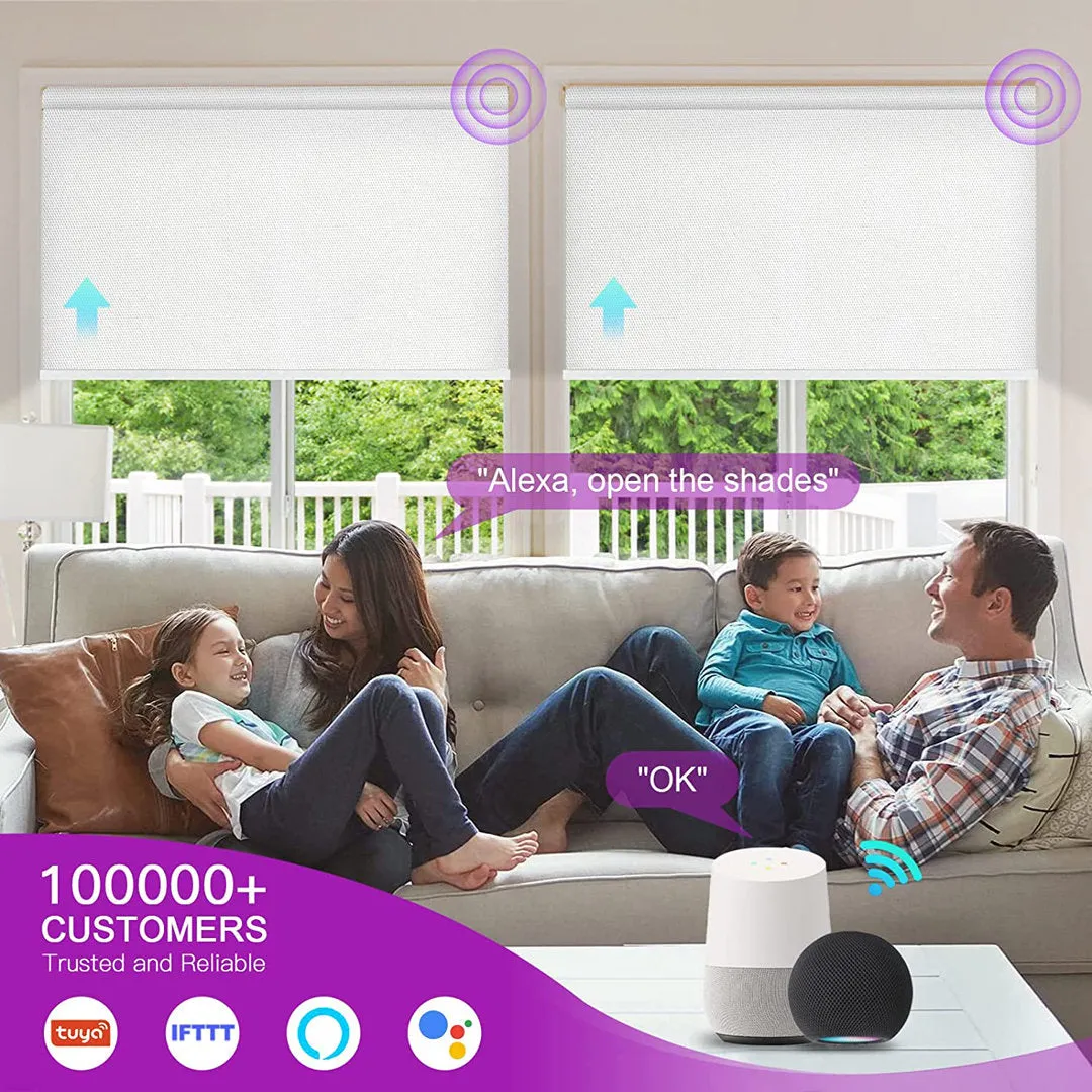 Smart Motorized Blackout White Roller Shade Symple Stuff Blind Size: 35" W x 72" L