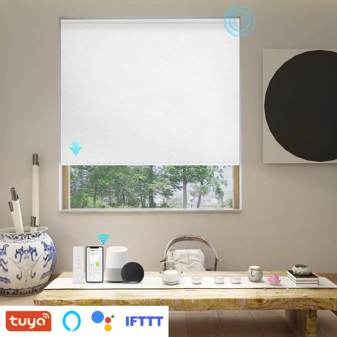 Smart Motorized Blackout White Roller Shade Symple Stuff Blind Size: 35" W x 72" L
