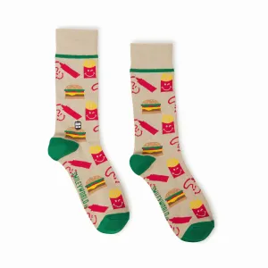 SMILEYWORLD Cheeseburger and Fries Socks