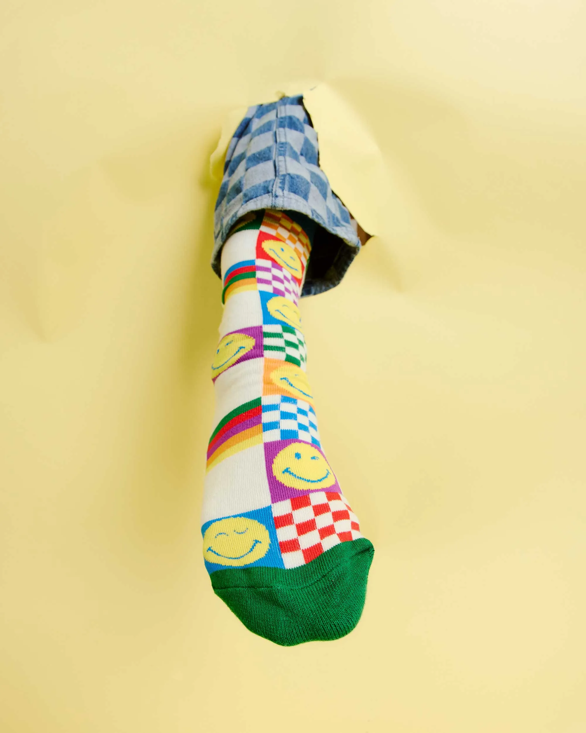 SMILEYWORLD Rainbow Checker Socks
