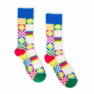 SMILEYWORLD Rainbow Checker Socks