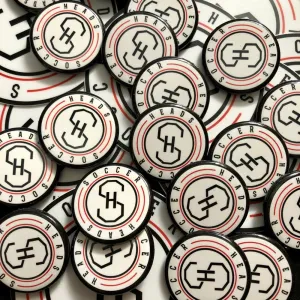 Soccer Heads Sticker and Pin pack