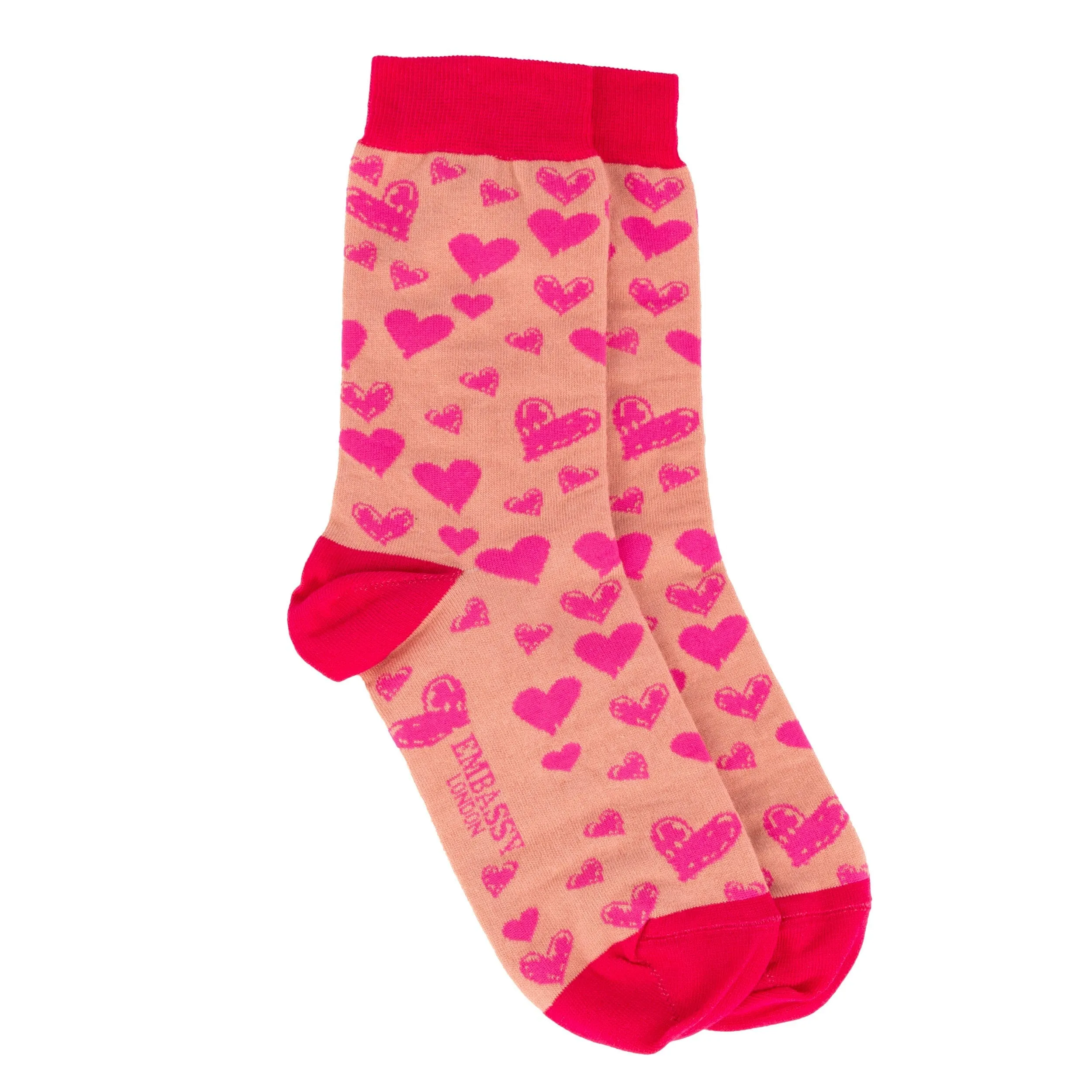 Socktopus - Pink Mix Pastel - Women's 3 pack cotton crew socks one size mix