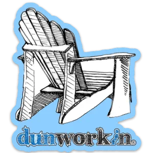 Sticker Dunworkin Adirondack Chair Round