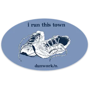 Sticker I Run This Town Oval