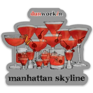 Sticker Manhattan Skyline 3x3 Die Cut