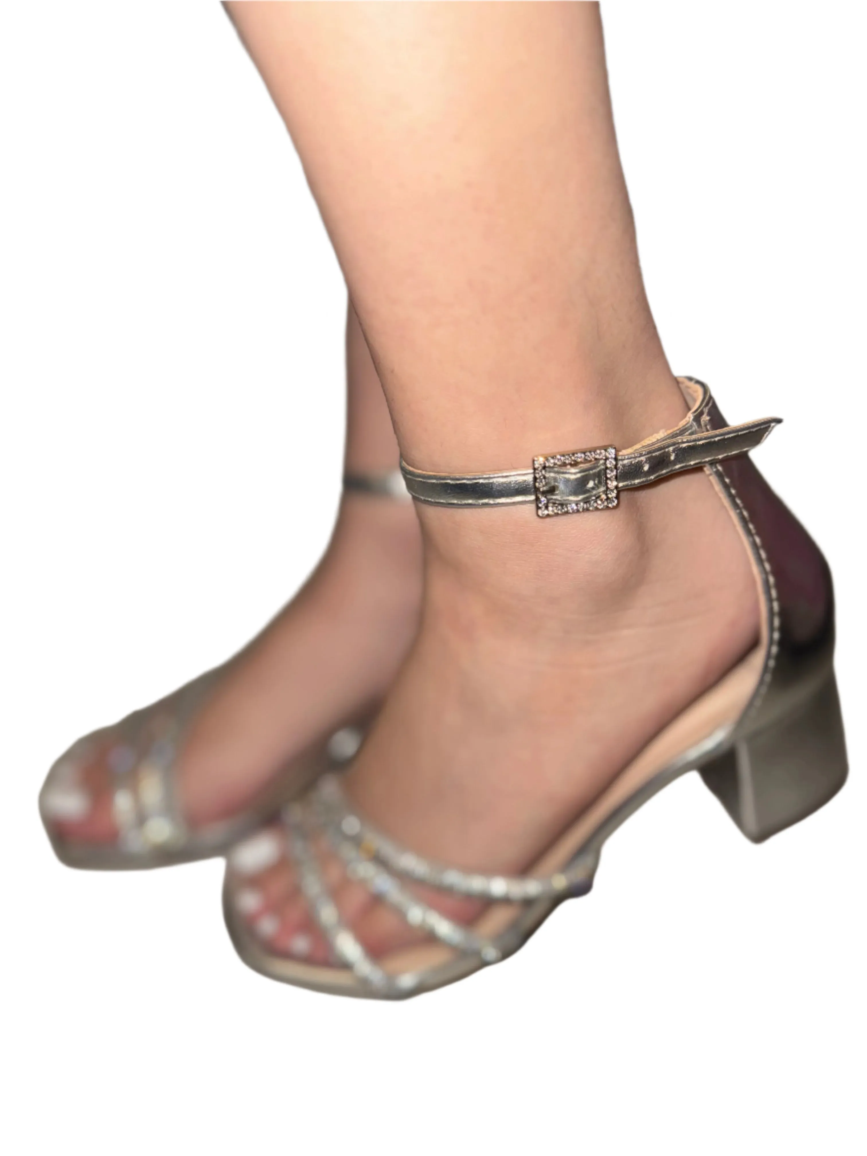 STRAPPY RHINESTONED BLOCK HEEL PERRY-S