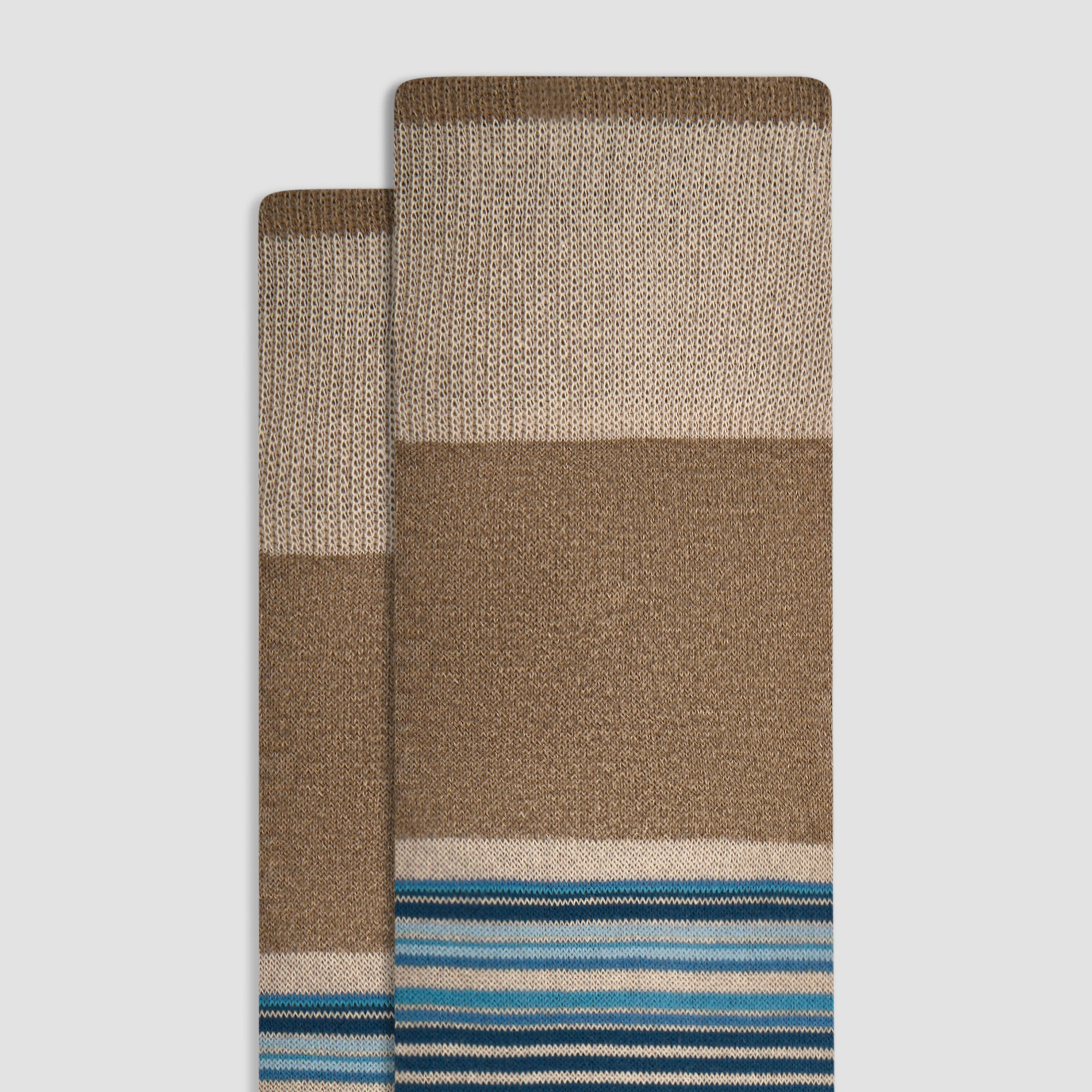 Striped Cashmere Mid-Calf Socks