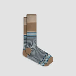 Striped Cashmere Mid-Calf Socks