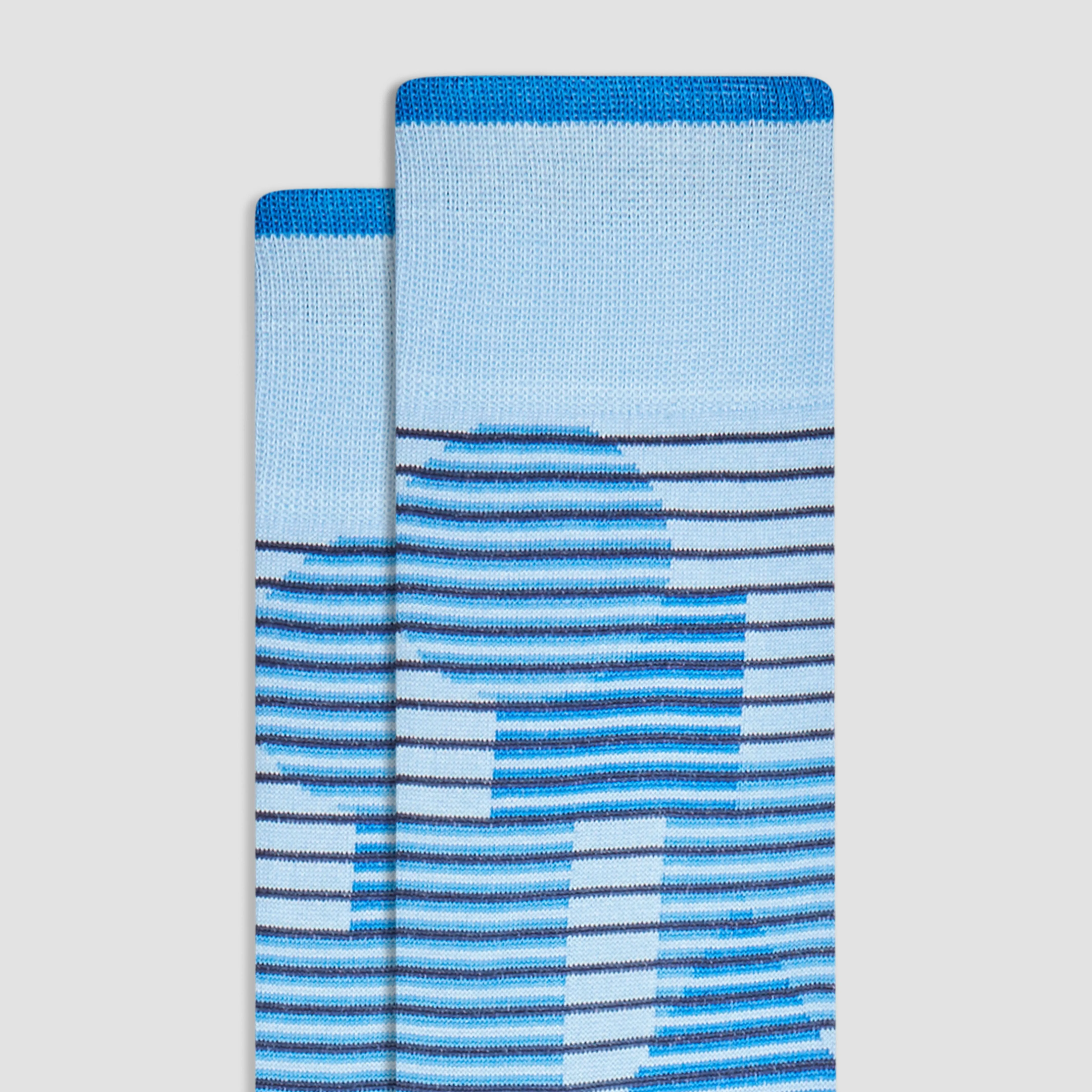 Striped Geometrical Mid-Calf Socks