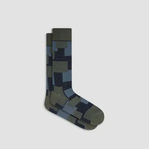 Striped Patchwork Mid-Calf Socks