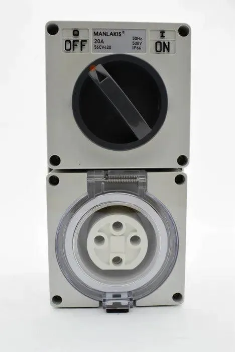 Switched Socket Manlakis 20 Amp 4 Pin