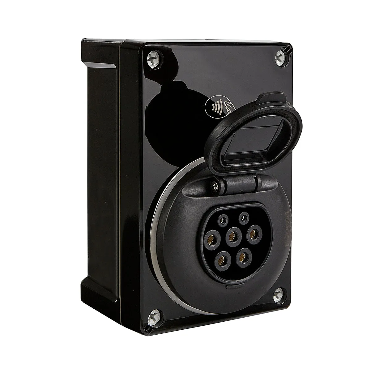 SyncEV Compact Car Charger 7.4kW Type 2 Socketed GSM/WiFi - Black