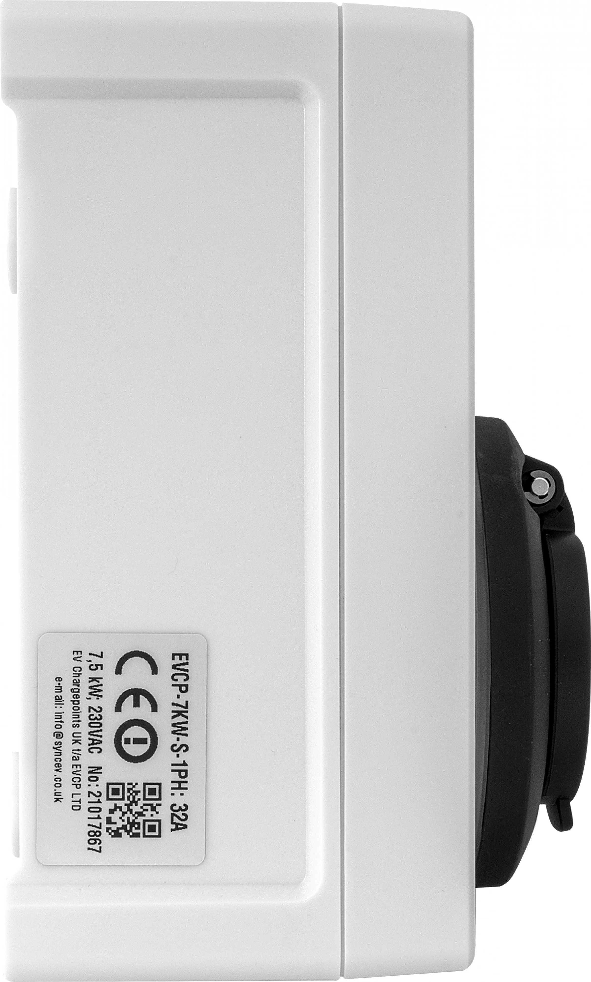 SyncEV Compact Car Charger 7.4kW Type 2 Socketed GSM/WiFi - White