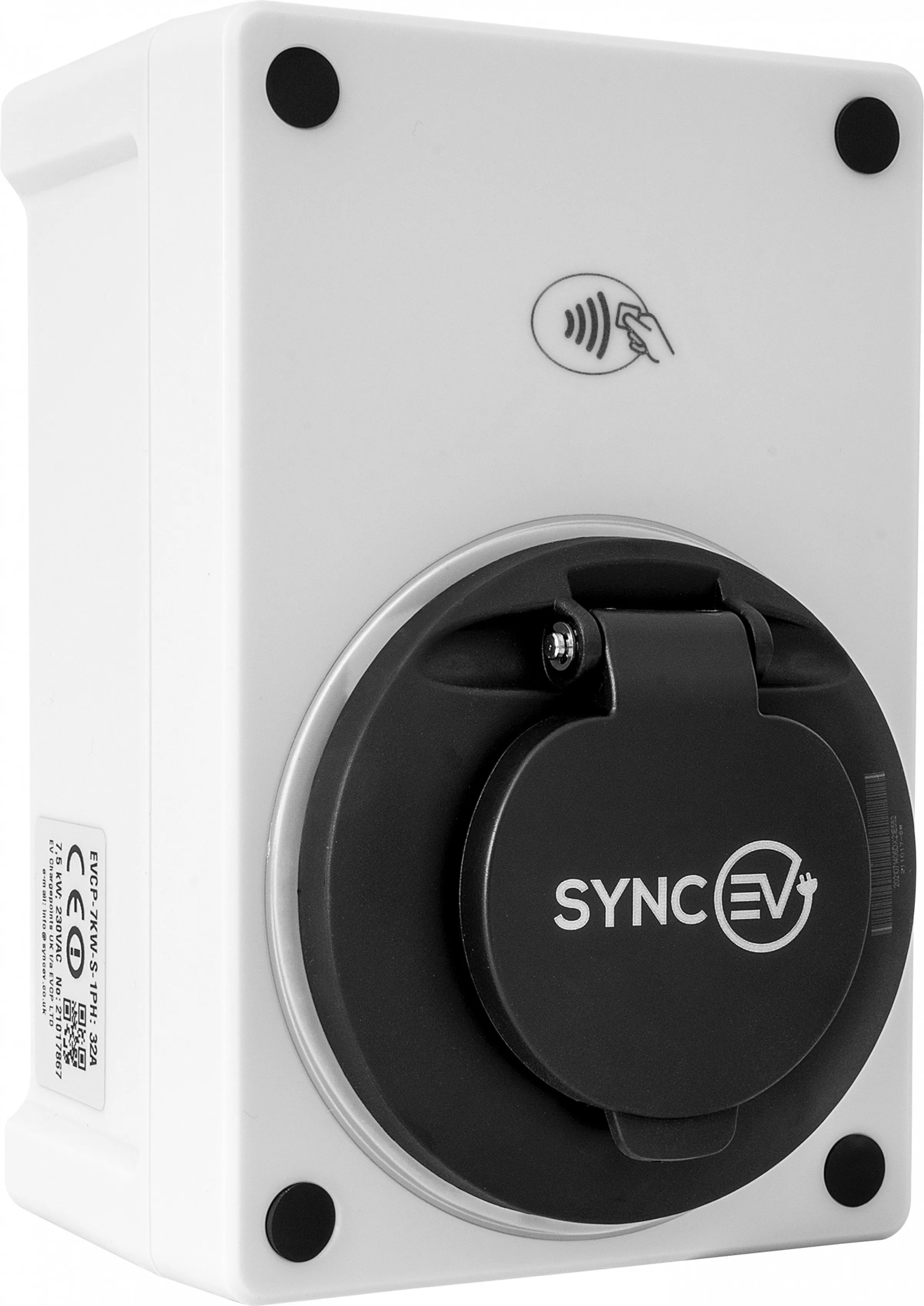 SyncEV Compact Car Charger 7.4kW Type 2 Socketed WiFi Only - White