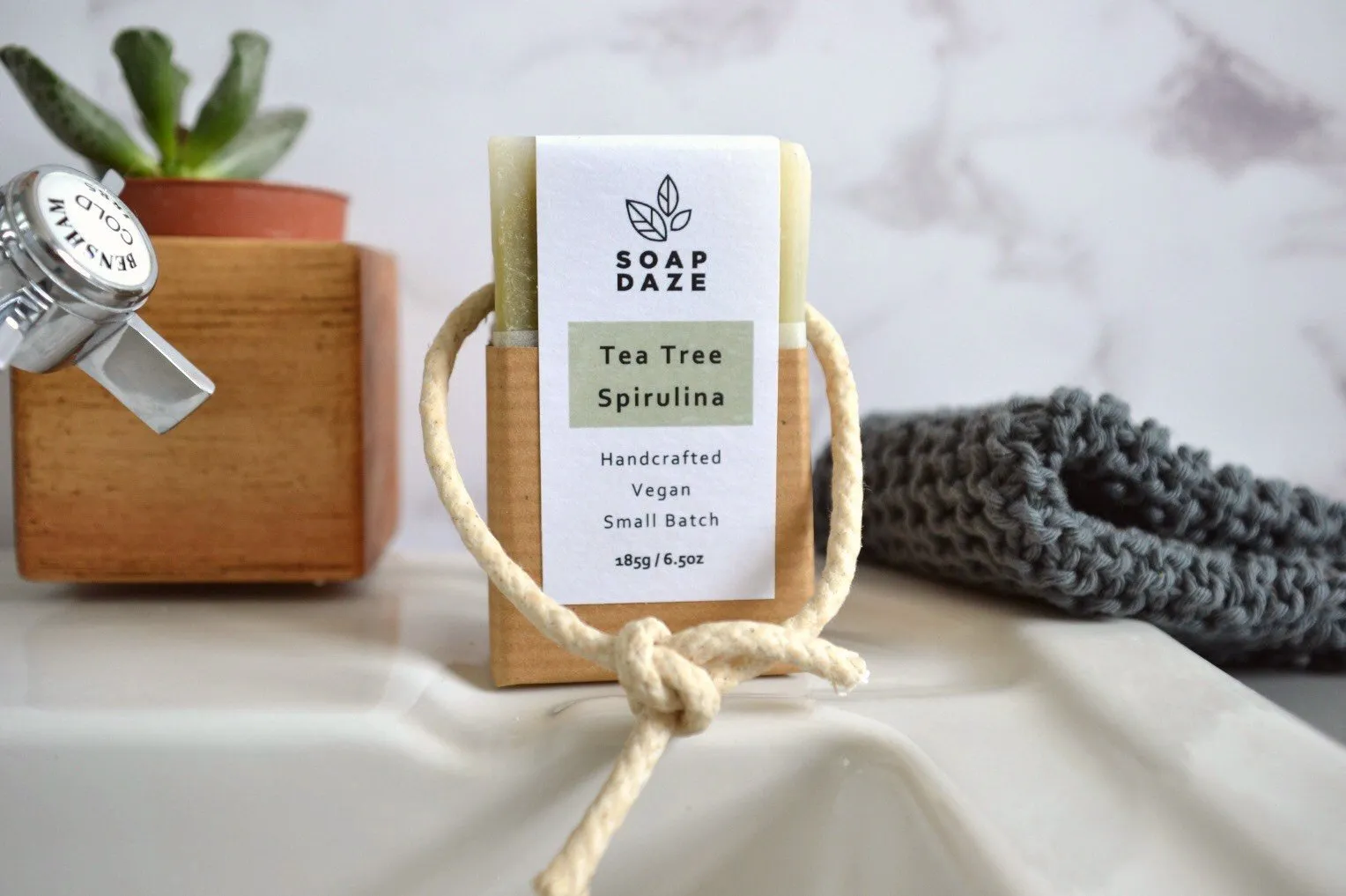 Tea Tree and Spirulina Soap on a Rope