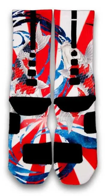 The Rising Koi Custom Elite Socks
