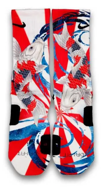 The Rising Koi Custom Elite Socks