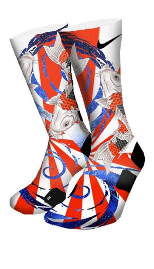 The Rising Koi Custom Elite Socks